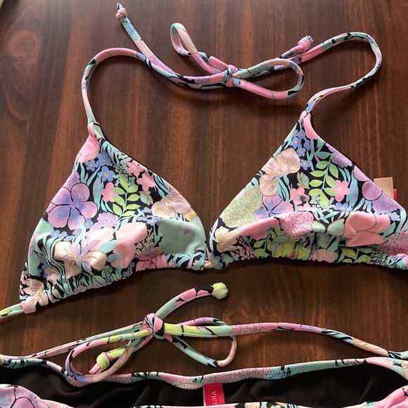 Vintage Victoria Secret Vintage Neon 90s Vibes Tropical 2 Piece Bikini Set - Picture 4 of 6